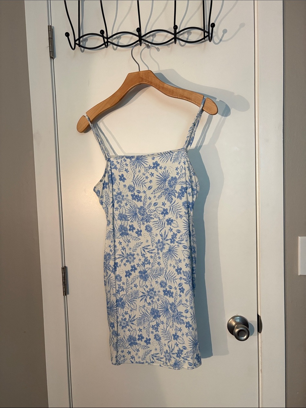 Blue Floral Print Dress